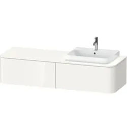 Duravit Waschtischunterschrank o. ES Happy D.2 Plus 35,4x160cm, 2 Ausz., BP r, we. Hochglanz