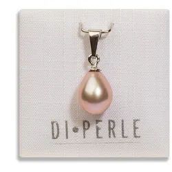 Adelia ́s Perlenanhänger Damen Perlenschmuck 925 Silber Süsswasser Perlen Anhänger, Damen Perlenschmuck beige