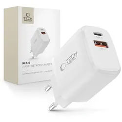 NCA20 PD 20W QC3.0 USB-A / USB-C- wall charger - white