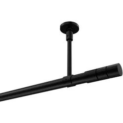 GARDINENSTANGE Sonette Elanto 280 cm (geteilt in 2 x 140 cm), 1-läufig, 20 mm Ø Schwarz