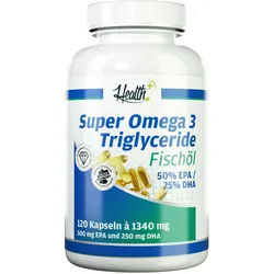 Health+ Super Omega 3 Triglyceride Fischöl Kapseln 120 St