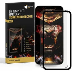 2x 9H Panzerglas für iPhone 14 Pro Max FULL COVER matt Anti-Reflex mit Montagerahmen entspiegelt echtes Tempered Glass Panzerfolie Displayschutz Schutzglas Hartglas Schutzfolie Screen-Protector