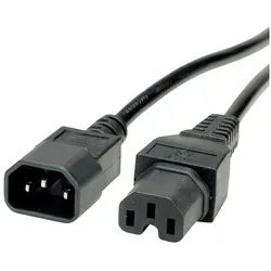 VALUE Value 19.99.1123 Kaltgeräte Anschlusskabel Schwarz 3.00 m Netzkabel, (300.00 cm) schwarz