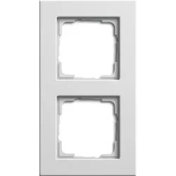 Gira 0212225 Abdeckrahmen 2-fach für flachen Einbau, Gira E2, reinweiß seidenmatt
