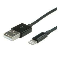 SCMP VALUE USB Sync-Ladekabel für Apple mit Lightning-Connector 1,8m schwarz