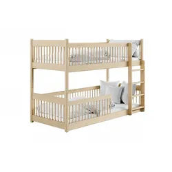 Deine Möbel 24 Etagenbett Charm 90/200 in Natur Kiefer , Kieferfarben , Holz , Teilmassiv,Kiefer , Babymöbel & Kindermöbel, Kinderzimmer & Jugendzimmer, Stockbetten