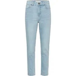 Regular-fit-Jeans KAFFE "Jeans KAwillow", Damen, Gr. 33, N-Gr, light blau washed denim, Obermaterial: 99% Baumwolle CO. 1% Elasthan EL., Jeans