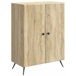 vidaXL Sideboard 66 x 34,5 x 90 cm Sideboard Sonoma-Eiche 66x34,5x90 cm Holzwerkstoff beige