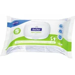Bacillol® Zero Tissues Reinigungs- und Desinfektionstücher, Wirksame und materialschonende Flächen-Desinfektionstücher, 1 Flow-Pack = 100 Tücher, Maße: 20 x 17 cm