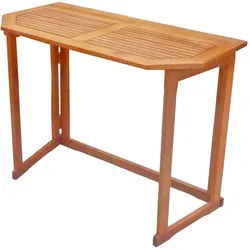 Gardenson Balkontisch , Braun , Holz , Eukalyptusholz , Hartholz , rechteckig , 50x75x100 cm , klappbar , Gartenmöbel, Gartentische, Balkontische