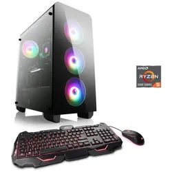 CSL Theseus V24594 Gaming-PC (AMD Ryzen 5 5600X, GeForce RTX 3050, 16 GB RAM, 500 GB SSD, Luftkühlung) schwarz
