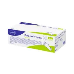 Peha-soft® Latex Comfort Untersuchungshandschuhe, puderfrei 9420210 , 1 Karton = 10 Packungen à 100 Stück, Größe S