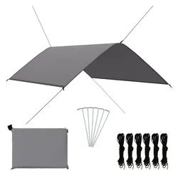 furnicato Tarp-Zelt Outdoor-Tarp 3x2 m Grau, (1 tlg) grau 2 cm x 200 cm