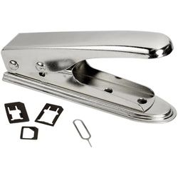 LogiLink 2 in 1 SIM Card Cutter - SIM-Kartenschneider - Silver Chrome