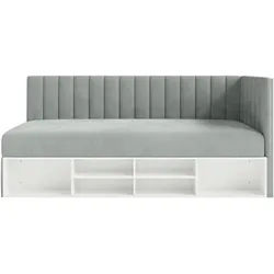 Selsey Jugendbett Ventrio Grau Easy-Clean-Samtbezug 90x200 cm , Textil , 90x200 cm , Babymöbel & Kindermöbel, Kinderzimmer & Jugendzimmer, Kinderbetten, Kinderbetten & Jugendbetten