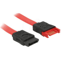 DELOCK 83952 - Kabel SATA 6 Gb/s St. > SATA Bu. 20 cm rot