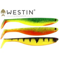 WESTIN Kunstköder Westin Shadteez Slim 10cm 6g Dark Water Mix Set - 3 Gummifische