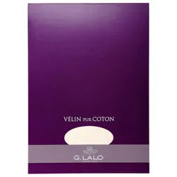 G.Lalo 5x Lalo, Block Vélin pur Coton 50% Hadern DIN A4, 40 Blatt, 125g - Creme 11800L