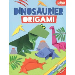 Dinosaurier-Origami mit Regenbogen Origamipapier
