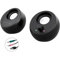 Conceptronic BJORN 2.0-Kanal-Computer-Lautsprecher mit Bluetooth, 10W