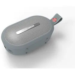 Telefunken SOUNDBUDDY TWS Bluetooth-Speaker (Bluetooth, 8 W, Magnetisch, Echtes Stereo, IP66, 11 Std. Akkulaufzeit) grau