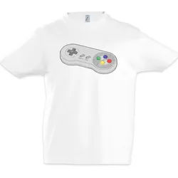 Urban Backwoods Print-Shirt Famous Controller I Kinder T-Shirt Gamer Controller Video Game (1-tlg) Joystick TV 80s Eighties weiß 98/104