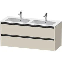 Duravit Ketho.2 Waschtischunterbau wandhängend Taupe Supermatt 1280x480x550 mm - K25266083830000 K25266083830000