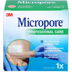 Micropore Vliespfl.2,5 cmx5 m haut 1533Np-1S 1 St