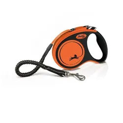 FLEXI XTREME orange Leine S 5m bis zu 20kg- Gurt