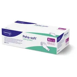 Peha-soft® Latex protect Untersuchungshandschuh, puderfrei, Unsteriler Einmalhandschuh aus weichem Naturkautschuklatex, 1 Karton = 10 Packungen à 100 Stück, Größe XL