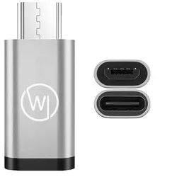 Wicked Chili MicroUSB auf USB C Adapter für Huawei EnVizion 360 USB-Adapter MicroUSB zu USB-C, Für OTG-fähige Smartphones / Tablets mit microUSB Anschluss schwarz|silberfarben