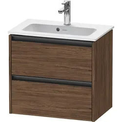 Duravit Ketho.2 Waschtischunterbau wandhängend Nussbaum dunkel Matt 610x390x549 mm - K25255021210000 K25255021210000