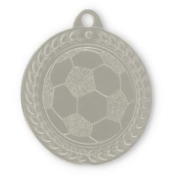 Fußballmedaille Bastian silberfarben