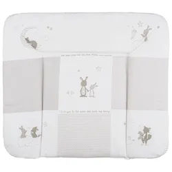 Wickelauflage Fox & Bunny Taupe/Weiß ca. 85x75cm