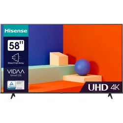 Hisense 58A6K, 58 Zoll, 4K Smart TV, Dolby Audio, HDR 10, Triple Tuner