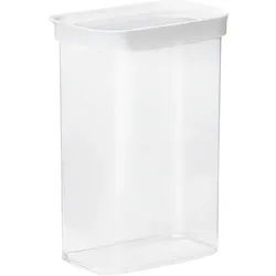 Emsa Frischhaltedose , Weiß , Kunststoff , 2,2 l , rechteckig , 9.9x23.0x16.0 cm , lebensmittelecht, luftdichter Verschluss, auslaufsicher, stapelbar , Küchenzubehör, Vorratsbehälter, Frischhaltedosen