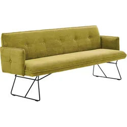 Pure Home Lifestyle Sitzbank , Gelb, Goldfarben , Textil , 212x89x70 cm , Blauer Engel, Goldenes M, Oeko-Tex® Standard 100, DGM-Klimapakt, DGM-Emissionslabel , mit Rückenlehne , Esszimmer, Bänke, Sitzbänke