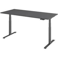 BaseLite Schreibtisch höhenverstellbar (elektisch) »Base« 180 cm Gestell grafitfarben grau, 180x129.5x80 cm