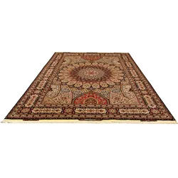 morgenland Orientteppich »Perser - Täbriz - Royal - 343 x 250 cm - mehrfarbig«, rechteckig, Wohnzimmer, Handgeknüpft, Einzelstück mit Zertifikat morgenland Mehrfarbig B/L: 250 cm x 343 cm