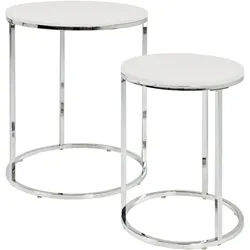 Beistelltisch 2-teilig - silber