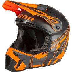 Klim F3 Carbon Pro Ascent Snowmobil Helm, schwarz-orange, Größe XL für Männer
