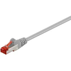 CAT 6 Patchkabel, S/FTP (PiMF), Grau, 5 m LSZH halogenfrei, Kupfer