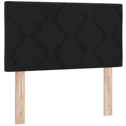 vidaXL Bett LED Kopfteil Schwarz 80 cm Stoff (1-tlg) schwarz