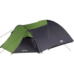 Nils Camp Campingzelt Trekker NC6012 - wasserabweisend, UV-Strahlung, für 4 Personen - schwarz/grün