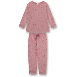 Schlafanzug SANETTA "Pyjama", Mädchen, Gr. 104, pink (rosa), Obermaterial: 100% Baumwolle CO(Bio)., Homewear-Sets Schlafanzug