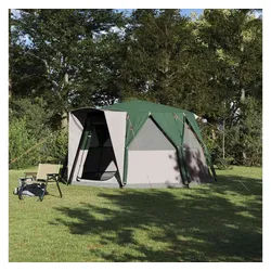 vidaXL Tipi-Zelt, Hütten-Zelt mit Dach mit Speicher Grün 425 x 396 x 222 cm grün