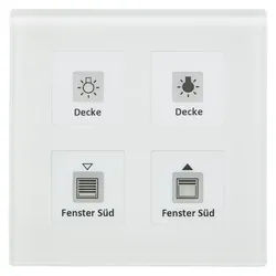 MDT BE-GT04W.01 KNX Glastaster 4-fach Plus, weiß