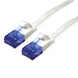 VALUE Patchkabel Cat.6A (Class EA) UTP, extra-flach, weiß, 3 m