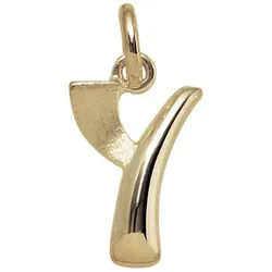 JOBO Buchstabenanhänger Anhänger Buchstabe, 375 Gold gelb|goldfarben
