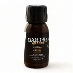 Radami Bartöl Bartöl Orange 60 ml Bartpflege mit Jojobaöl, Mandelöl und Olivenöl
